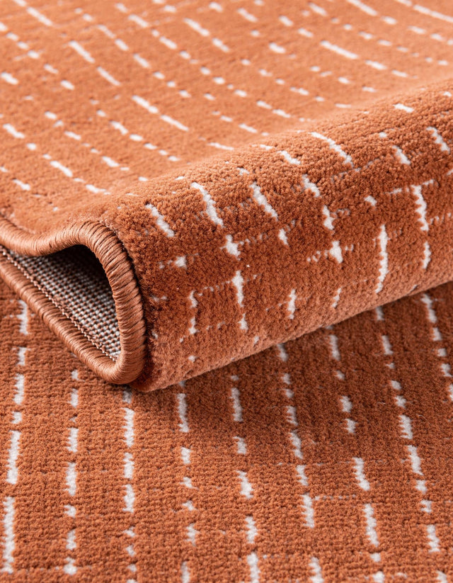Dusty Pink 4' 1 x 6' 1 Aakaar Rectangle Area Rug 85% Polypropylene & 15% Chenille Living Room Bedroom Carpet for Sale at Rug Engine