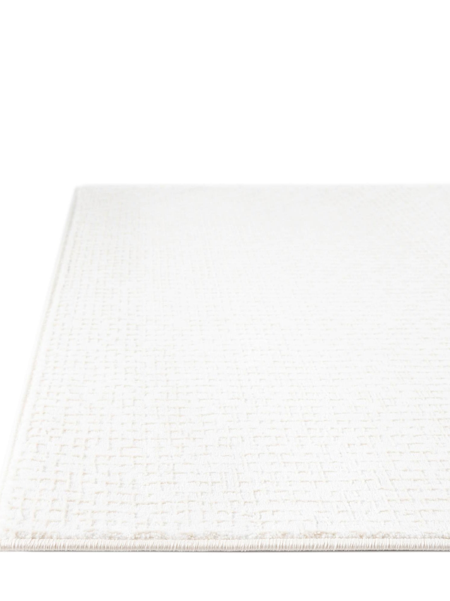 Ivory White 5' 3 x 8' Aakaar Rectangle Area Rug 85% Polypropylene & 15% Chenille Living Room Bedroom Carpet for Sale at Rug Engine