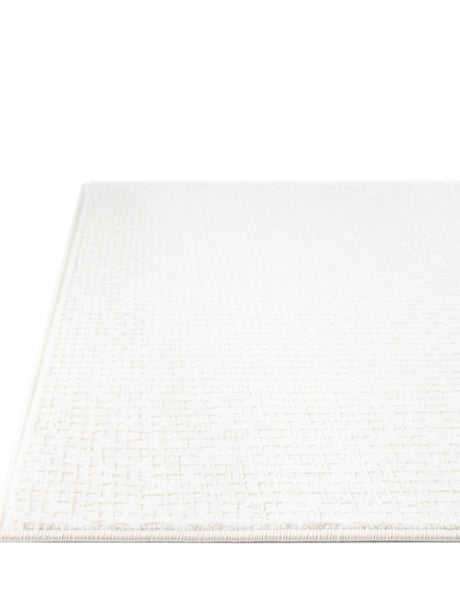Ivory White 7' 10 x 10' Aakaar Rectangle Area Rug 85% Polypropylene & 15% Chenille Living Room Bedroom Carpet for Sale at Rug Engine