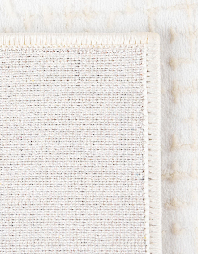 Ivory White 4' 1 x 6' 1 Aakaar Rectangle Area Rug 85% Polypropylene & 15% Chenille Living Room Bedroom Carpet for Sale at Rug Engine