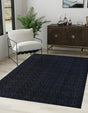 Midnight Blue 5' 3 x 8' Aakaar Rectangle Area Rug 85% Polypropylene & 15% Chenille Living Room Bedroom Carpet for Sale at Rug Engine