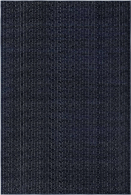Midnight Blue 5' 3 x 8' Aakaar Rectangle Area Rug 85% Polypropylene & 15% Chenille Living Room Bedroom Carpet for Sale at Rug Engine
