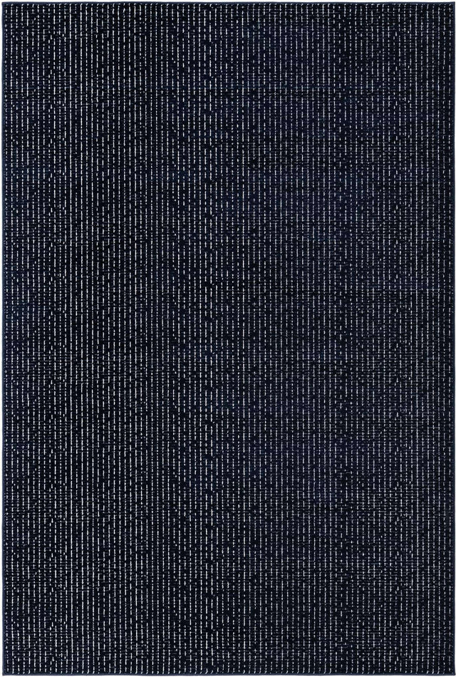 Midnight Blue 5' 3 x 8' Aakaar Rectangle Area Rug 85% Polypropylene & 15% Chenille Living Room Bedroom Carpet for Sale at Rug Engine