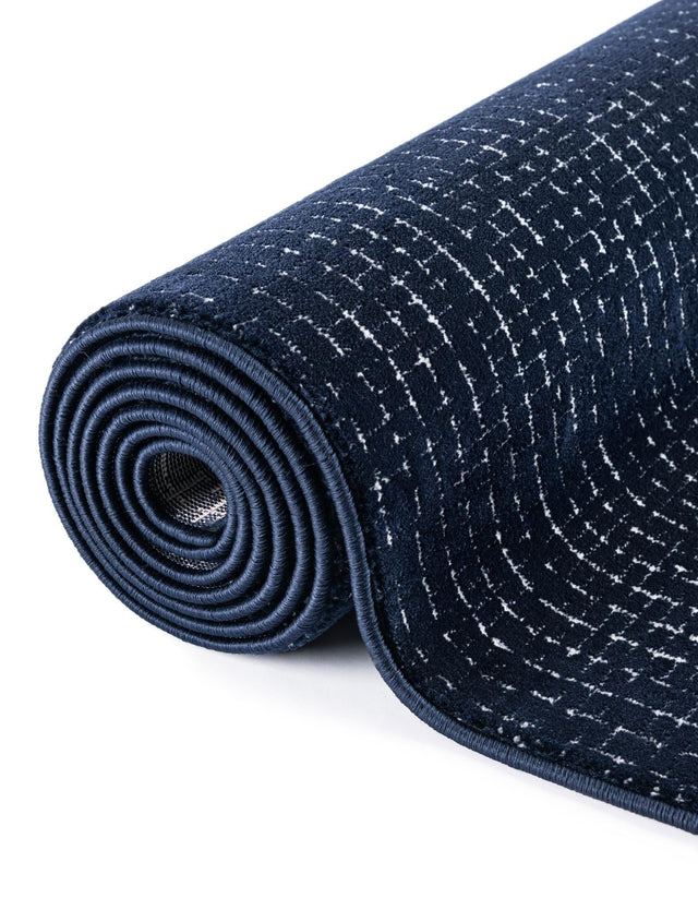 Midnight Blue 2' x 6' 1 Aakaar Runner Area Rug 85% Polypropylene & 15% Chenille Living Room Bedroom Carpet for Sale at Rug Engine