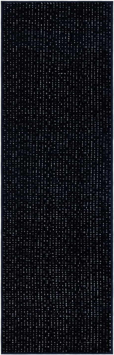 Midnight Blue 2' x 6' 1 Aakaar Runner Area Rug 85% Polypropylene & 15% Chenille Living Room Bedroom Carpet for Sale at Rug Engine