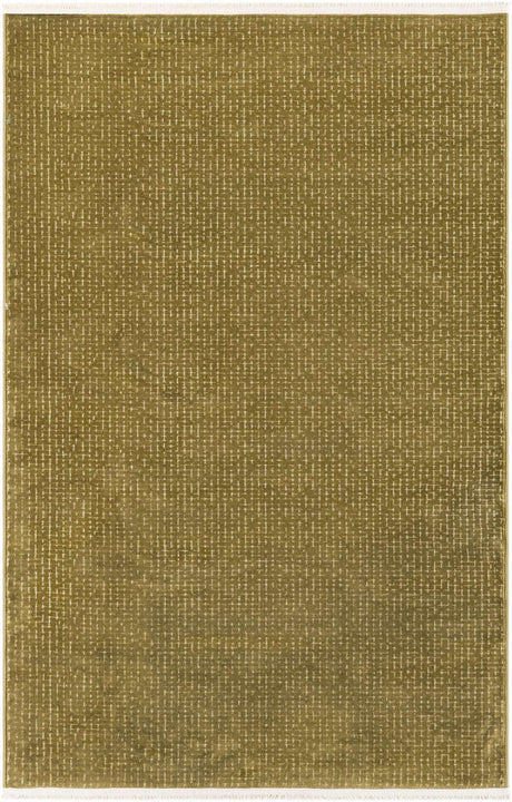 Olive Green 4' 1 x 6' 1 Aakaar Rectangle Area Rug 85% Polypropylene & 15% Chenille Living Room Bedroom Carpet for Sale at Rug Engine