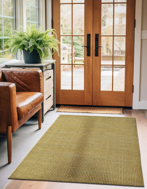 Olive Green 5' 3 x 8' Aakaar Rectangle Area Rug 85% Polypropylene & 15% Chenille Living Room Bedroom Carpet for Sale at Rug Engine
