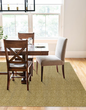 Olive Green 4' 1 x 6' 1 Aakaar Rectangle Area Rug 85% Polypropylene & 15% Chenille Living Room Bedroom Carpet for Sale at Rug Engine