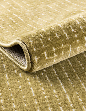 Olive Green 5' 3 x 8' Aakaar Rectangle Area Rug 85% Polypropylene & 15% Chenille Living Room Bedroom Carpet for Sale at Rug Engine