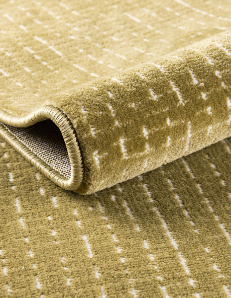 Olive Green 5' 3 x 8' Aakaar Rectangle Area Rug 85% Polypropylene & 15% Chenille Living Room Bedroom Carpet for Sale at Rug Engine