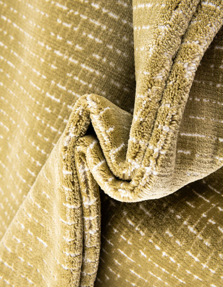Olive Green 2' x 6' 1 Aakaar Runner Area Rug 85% Polypropylene & 15% Chenille Living Room Bedroom Carpet for Sale at Rug Engine