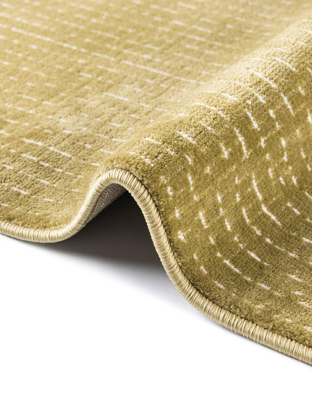 Olive Green 2' x 6' 1 Aakaar Runner Area Rug 85% Polypropylene & 15% Chenille Living Room Bedroom Carpet for Sale at Rug Engine
