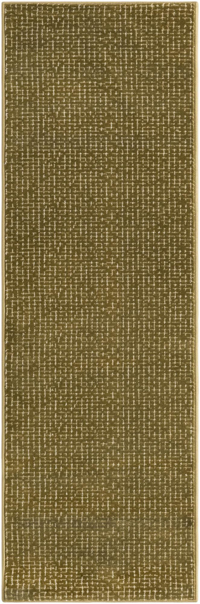 Olive Green 2' x 6' 1 Aakaar Runner Area Rug 85% Polypropylene & 15% Chenille Living Room Bedroom Carpet for Sale at Rug Engine