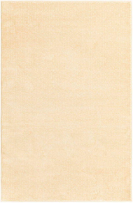 Beige and Cream 4' 1 x 6' 1 Aakaar Rectangle Area Rug 85% Polypropylene & 15% Chenille Living Room Bedroom Carpet for Sale at Rug Engine