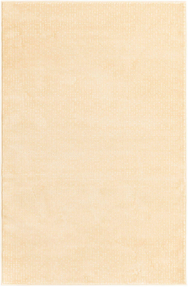 Beige and Cream 4' 1 x 6' 1 Aakaar Rectangle Area Rug 85% Polypropylene & 15% Chenille Living Room Bedroom Carpet for Sale at Rug Engine
