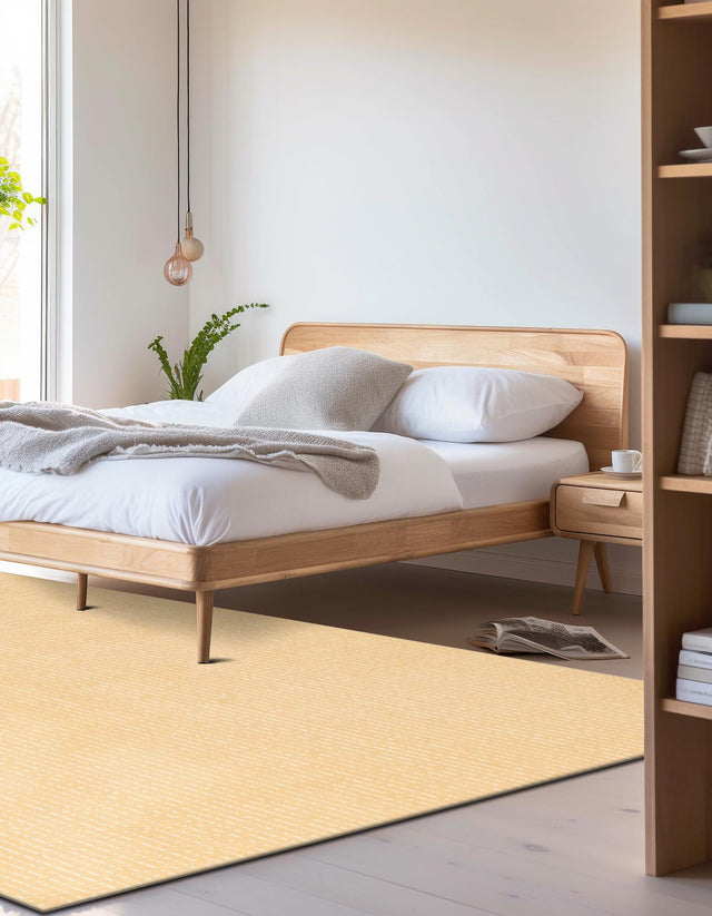 Beige and Cream 7' 10 x 10' Aakaar Rectangle Area Rug 85% Polypropylene & 15% Chenille Living Room Bedroom Carpet for Sale at Rug Engine