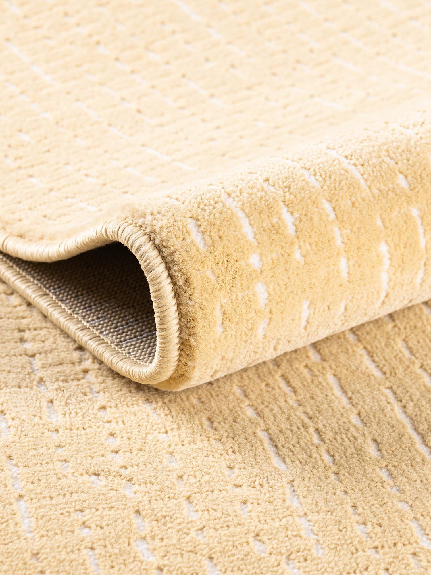 Beige and Cream 5' 3 x 8' Aakaar Rectangle Area Rug 85% Polypropylene & 15% Chenille Living Room Bedroom Carpet for Sale at Rug Engine