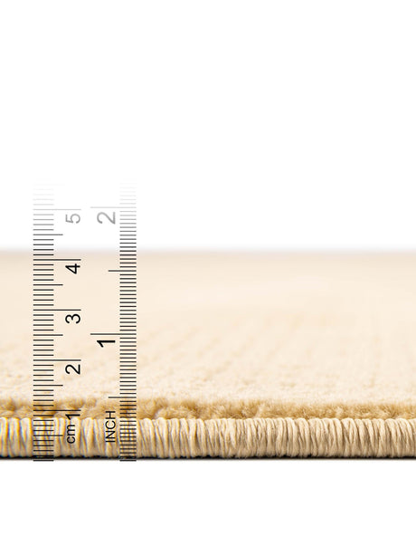Beige and Cream 2' x 6' 1 Aakaar Runner Area Rug 85% Polypropylene & 15% Chenille Living Room Bedroom Carpet for Sale at Rug Engine