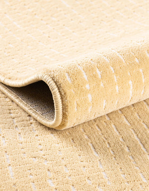 Beige and Cream 2' x 6' 1 Aakaar Runner Area Rug 85% Polypropylene & 15% Chenille Living Room Bedroom Carpet for Sale at Rug Engine