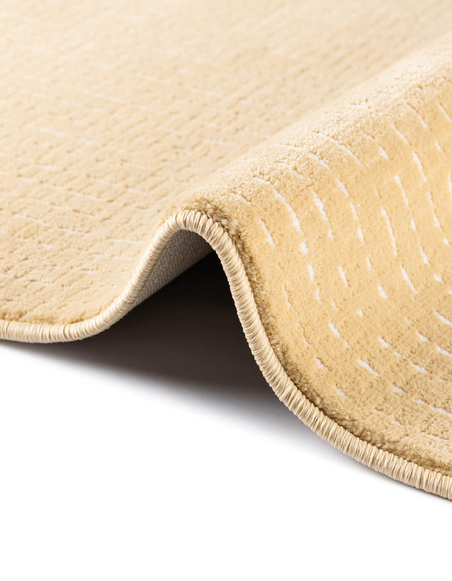 Beige and Cream 2' x 6' 1 Aakaar Runner Area Rug 85% Polypropylene & 15% Chenille Living Room Bedroom Carpet for Sale at Rug Engine