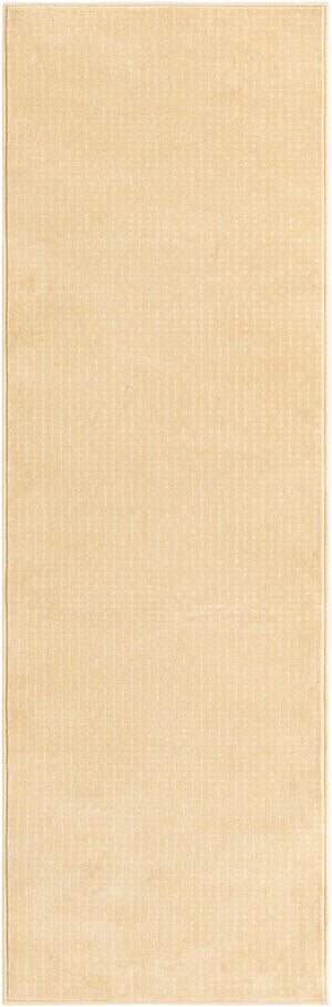 Beige and Cream 2' x 6' 1 Aakaar Runner Area Rug 85% Polypropylene & 15% Chenille Living Room Bedroom Carpet for Sale at Rug Engine