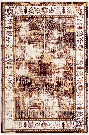 Burgundy Red 5' 3 x 8' Narenj Rectangle Area Rug 85% Polypropylene & 15% Polyester Traditional Classic Carpet for Living, Dining, Bedrooms, Office for Sale at Rug Engine