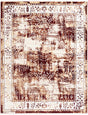 Burgundy Red 7' 10 x 10' Narenj Rectangle Area Rug 85% Polypropylene & 15% Polyester Traditional Classic Carpet for Living, Dining, Bedrooms, Office for Sale at Rug Engine