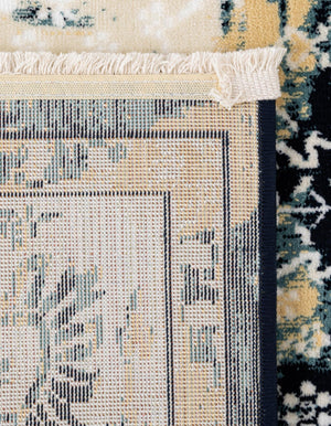 Blue and Ivory 4' 1 x 6' 1 Narenj Rectangle Area Rug 85% Polypropylene & 15% Polyester Traditional Classic Carpet for Living, Dining, Bedrooms, Office for Sale at Rug Engine