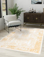 Ivory 7' 10 x 10' Narenj Rectangle Area Rug 85% Polypropylene & 15% Polyester Traditional Classic Carpet for Living, Dining, Bedrooms, Office for Sale at Rug Engine