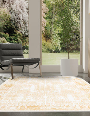 Ivory 5' 3 x 8' Narenj Rectangle Area Rug 85% Polypropylene & 15% Polyester Traditional Classic Carpet for Living, Dining, Bedrooms, Office for Sale at Rug Engine