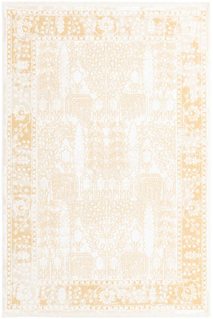 Ivory 5' 3 x 8' Narenj Rectangle Area Rug 85% Polypropylene & 15% Polyester Traditional Classic Carpet for Living, Dining, Bedrooms, Office for Sale at Rug Engine