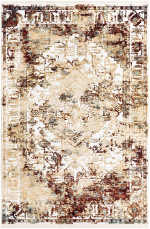 Multicolor 4' 1 x 6' 1 Narenj Rectangle Area Rug 85% Polypropylene & 15% Polyester Traditional Classic Carpet for Living, Dining, Bedrooms, Office for Sale at Rug Engine