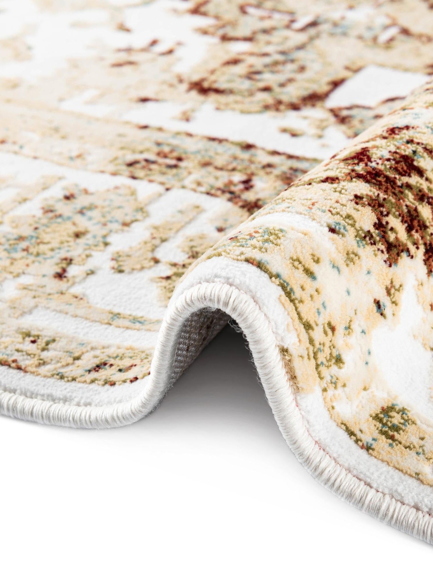 Multicolor 5' 3 x 8' Narenj Rectangle Area Rug 85% Polypropylene & 15% Polyester Traditional Classic Carpet for Living, Dining, Bedrooms, Office for Sale at Rug Engine