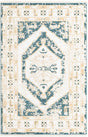 Blue and Ivory 4' 1 x 6' 1 Narenj Rectangle Area Rug 85% Polypropylene & 15% Polyester Traditional Classic Carpet for Living, Dining, Bedrooms, Office for Sale at Rug Engine