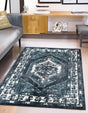 Midnight Blue 4' 1 x 6' 1 Narenj Rectangle Area Rug 85% Polypropylene & 15% Polyester Traditional Classic Carpet for Living, Dining, Bedrooms, Office for Sale at Rug Engine