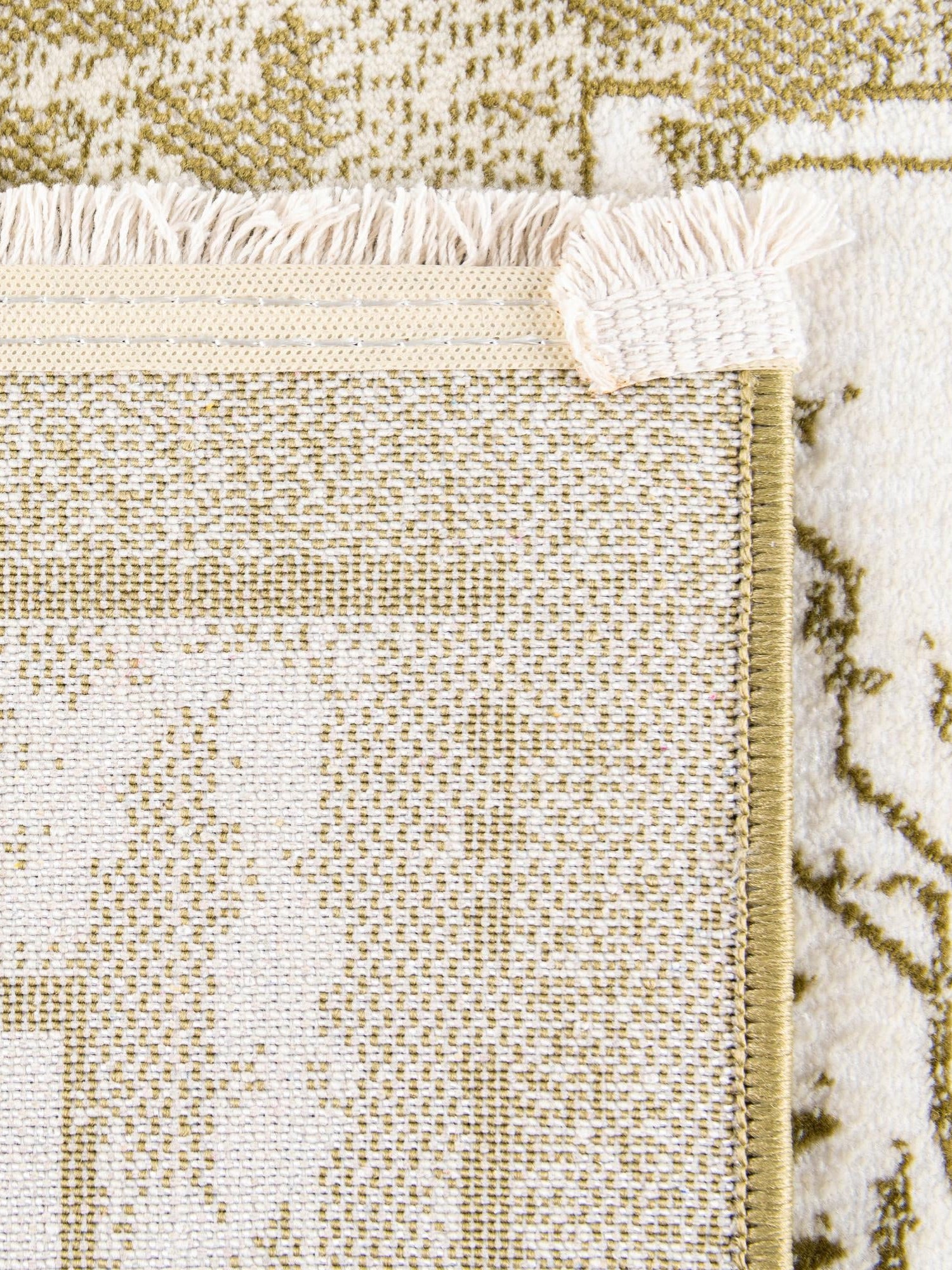 Olive Green 5' 3 x 8' Narenj Rectangle Area Rug 85% Polypropylene & 15% Polyester Traditional Classic Carpet for Living, Dining, Bedrooms, Office for Sale at Rug Engine