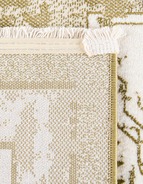 Olive Green 5' 3 x 8' Narenj Rectangle Area Rug 85% Polypropylene & 15% Polyester Traditional Classic Carpet for Living, Dining, Bedrooms, Office for Sale at Rug Engine