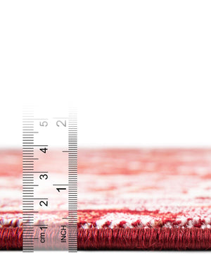 Burgundy Red 7' 10 x 10' Narenj Rectangle Area Rug 85% Polypropylene & 15% Polyester Traditional Classic Carpet for Living, Dining, Bedrooms, Office for Sale at Rug Engine