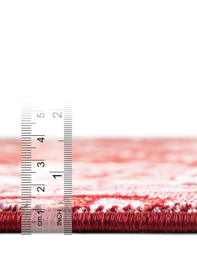 Burgundy Red 7' 10 x 10' Narenj Rectangle Area Rug 85% Polypropylene & 15% Polyester Traditional Classic Carpet for Living, Dining, Bedrooms, Office for Sale at Rug Engine
