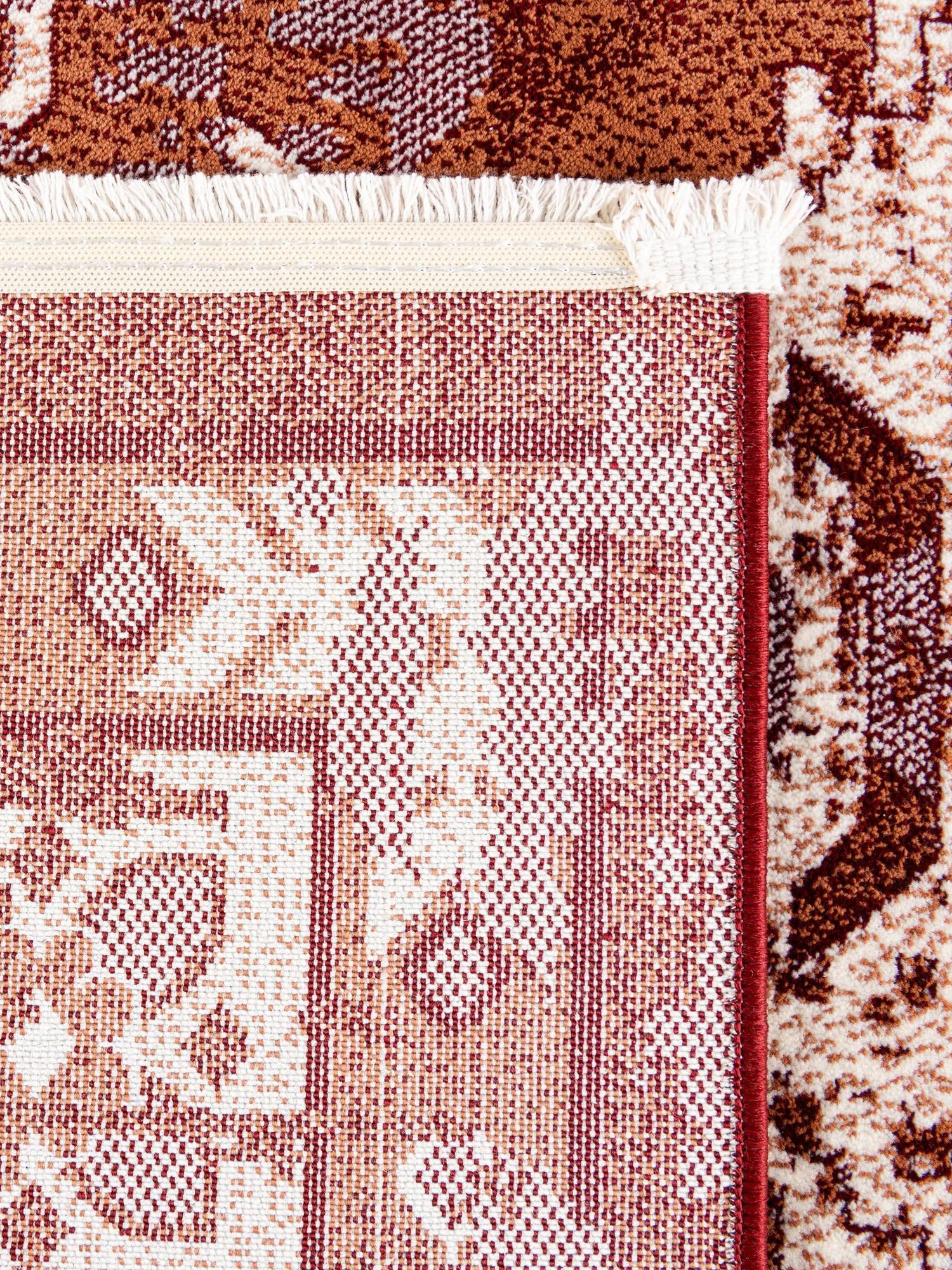 Burgundy Red 4' 1 x 6' 1 Narenj Rectangle Area Rug 85% Polypropylene & 15% Polyester Traditional Classic Carpet for Living, Dining, Bedrooms, Office for Sale at Rug Engine