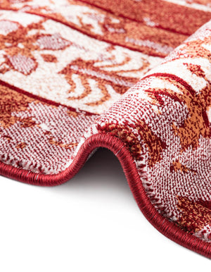 Burgundy Red 2' x 6' 1 Narenj Runner Area Rug 85% Polypropylene & 15% Polyester Traditional Classic Carpet for Living, Dining, Bedrooms, Office for Sale at Rug Engine