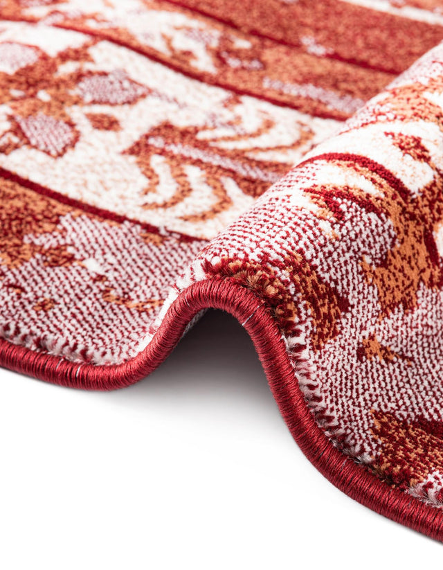 Burgundy Red 2' x 6' 1 Narenj Runner Area Rug 85% Polypropylene & 15% Polyester Traditional Classic Carpet for Living, Dining, Bedrooms, Office for Sale at Rug Engine