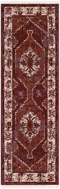 Burgundy Red 2' x 6' 1 Narenj Runner Area Rug 85% Polypropylene & 15% Polyester Traditional Classic Carpet for Living, Dining, Bedrooms, Office for Sale at Rug Engine