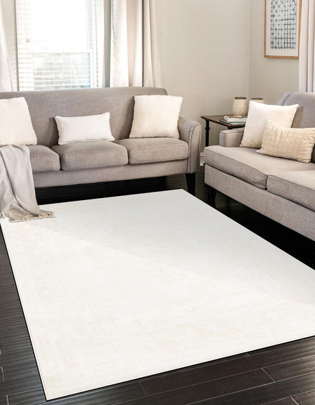 Ivory 4' 1 x 6' 1 Narenj Rectangle Area Rug 85% Polypropylene & 15% Polyester Traditional Classic Carpet for Living, Dining, Bedrooms, Office for Sale at Rug Engine