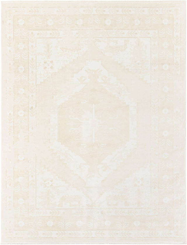 Ivory 7' 10 x 10' Narenj Rectangle Area Rug 85% Polypropylene & 15% Polyester Traditional Classic Carpet for Living, Dining, Bedrooms, Office for Sale at Rug Engine