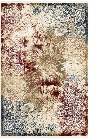 Multicolor 4' 1 x 6' 1 Narenj Rectangle Area Rug 85% Polypropylene & 15% Polyester Traditional Classic Carpet for Living, Dining, Bedrooms, Office for Sale at Rug Engine