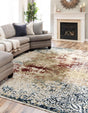 Multicolor 4' 1 x 6' 1 Narenj Rectangle Area Rug 85% Polypropylene & 15% Polyester Traditional Classic Carpet for Living, Dining, Bedrooms, Office for Sale at Rug Engine