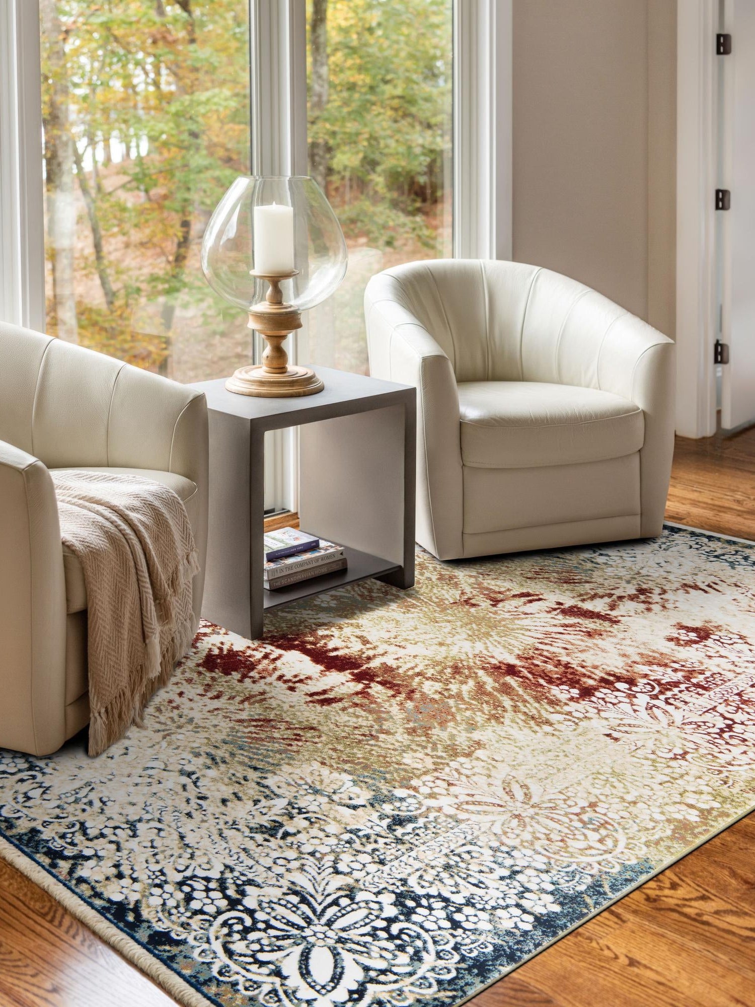 Multicolor 7' 10 x 10' Narenj Rectangle Area Rug 85% Polypropylene & 15% Polyester Traditional Classic Carpet for Living, Dining, Bedrooms, Office for Sale at Rug Engine