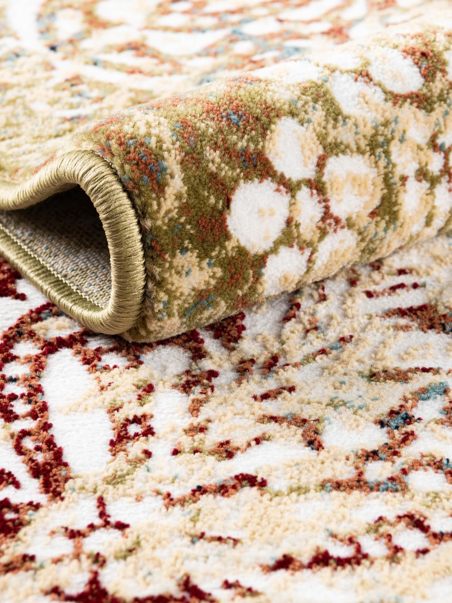 Multicolor 4' 1 x 6' 1 Narenj Rectangle Area Rug 85% Polypropylene & 15% Polyester Traditional Classic Carpet for Living, Dining, Bedrooms, Office for Sale at Rug Engine
