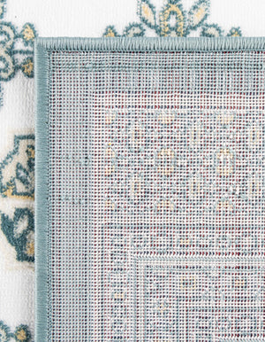 Ivory and Blue 5' 3 x 8' Narenj Rectangle Area Rug 85% Polypropylene & 15% Polyester Traditional Classic Carpet for Living, Dining, Bedrooms, Office for Sale at Rug Engine